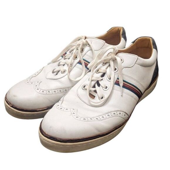 Royal Albatross Kingsman White Navy Spikeless Golf Shoe Size 11 - Picture 1 of 8